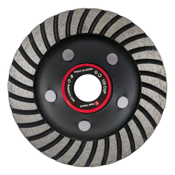 Чашка алмазная однорядная SAMGRUPP 125 мм turbo  SAMC-086030125