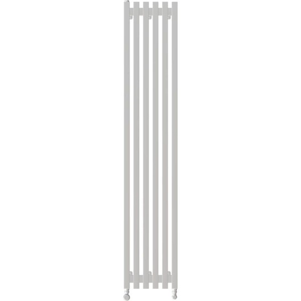 Трубчатый радиатор GUARDO RETTA с прямоугольным профилем 60x30 6P 2500 мм высотой, 130 мм шириной, 3 секции, нижнее правое подключение, белый матовый 6P-2500-03 NK-VER-R R9016(M)