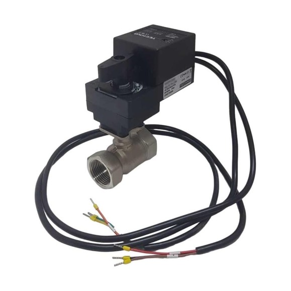 Двухходовой шаровой кран TECHNO HKS215-02DF/24V из нержавеющей стали 304, DN15, резьба G1/2, с электроприводом 2 Нм, 24 В, управление открыто/закрыто 660151 Двухходовой шаровой кран TECHNO HKS215-02DF/24V из нержавеющей стали 304, DN15, резьба G1/2, с электроприводом 2 Нм, 24 В, управление открыто/закрыто 660151