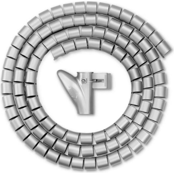 Кабельный органайзер BURO BHP CG22S Spiral Hose 20x2000mm, Silver 1175275 Кабельный органайзер BURO BHP CG22S Spiral Hose 20x2000mm, Silver 1175275