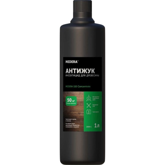 Антисептик для древесины MEDERA Антижук инсектицид 110 Concentrate 1 л 2009-1