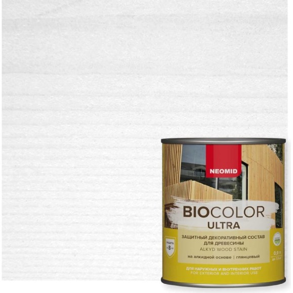 Пропитка NEOMID BIO COLOR ULTRA белый 0.9 л Н -ULTRA-0,9/белый Пропитка NEOMID BIO COLOR ULTRA белый 0.9 л Н -ULTRA-0,9/белый