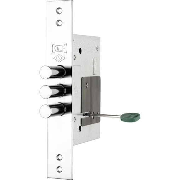 Замок врезной сувальдный KALE KILIT 257L,BS60,28CP,5K(85mm),w/o SP,w/o Ros,PB 257L0000043