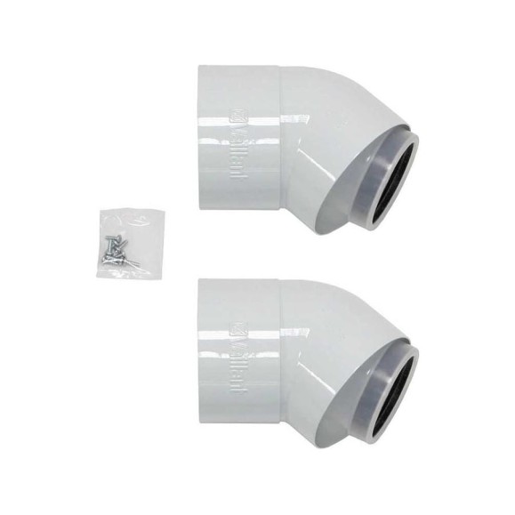Отвод Vaillant 45, (2 шт.) 80/125 мм РР 303211 RQLAGK22D3IC9N Отвод Vaillant 45, (2 шт.) 80/125 мм РР 303211 RQLAGK22D3IC9N