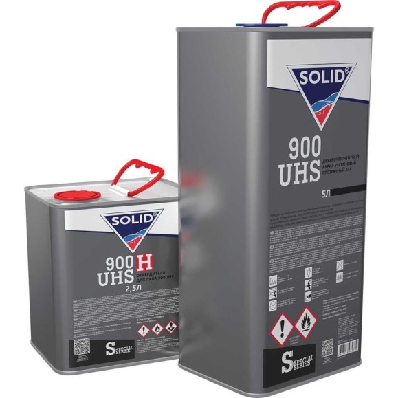 Двухкомпонентный прозрачный лак Solid 900 UHS - (5000+2500мл) - 2K лак системы UHS 2+1 (в комп. с отвердит.) 320.7500.1