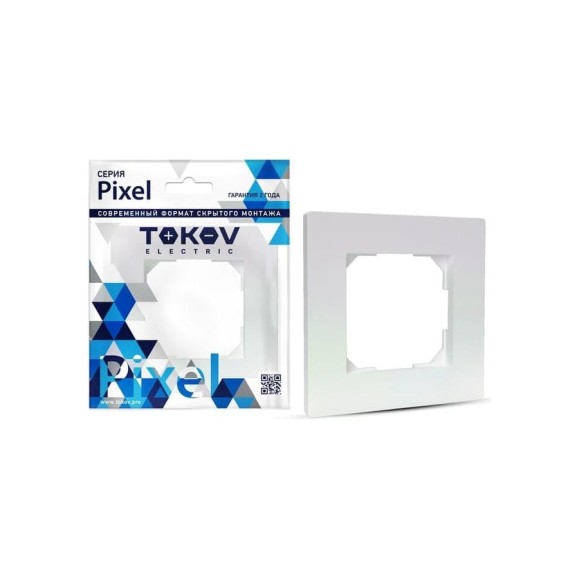 1-местная рамка TOKOV ELECTRIC Pixel перламутровый TKE-PX-RM1-C04