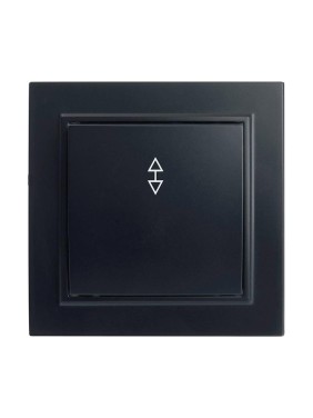 1-клавишный переключатель STEKKER PSW10-9005-03, 250В, 10А, серия Эрна, черный 39619