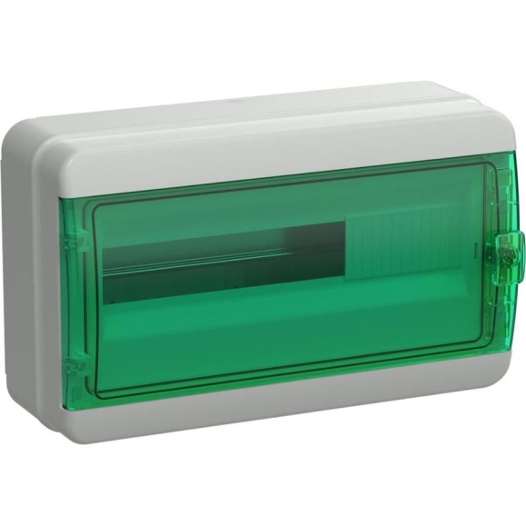 Корпус пластиковый IEK TEKFOR КМПн-18 IP65 зеленая прозрачная дверь TF5-KP72-N-18-65-K03-K06