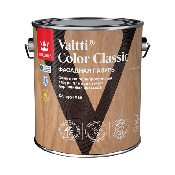 Лазурь Tikkurila VALTTI COLOR CLASSIC EC 2,7л 700014015
