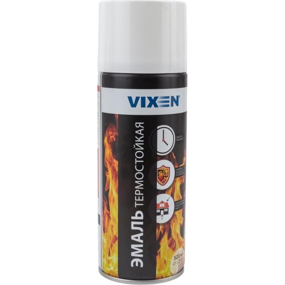 Термостойкая эмаль VIXEN белая, аэрозоль, 520 мл VX53001