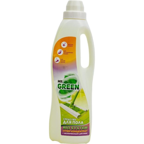 Средство для мытья полов MR.GREEN Bio system усиленная формула, 1 л ПНД 70264