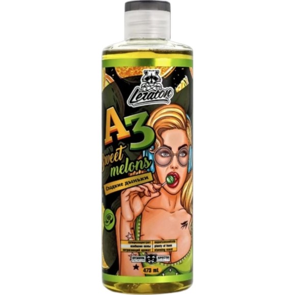 Шампунь для ручной мойки LERATON A3 Сладкие дыньки Sweet melons 473 мл PS-013.046 Шампунь для ручной мойки LERATON A3 Сладкие дыньки Sweet melons 473 мл PS-013.046