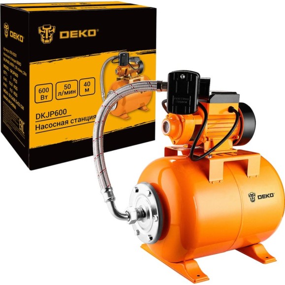 Насосная станция DEKO DKJP600, 600 Вт, 50 л/мин, 24 л 076-0531 Насосная станция DEKO DKJP600, 600 Вт, 50 л/мин, 24 л 076-0531