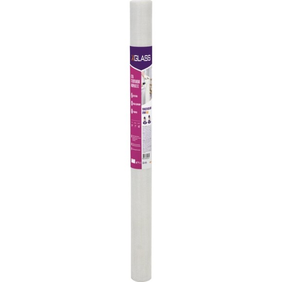 Сетка стеклотканевая малярная X-Glass Pro 2x2 мм, 1x10 м, 45 гр/кв.м 250033 Сетка стеклотканевая малярная X-Glass Pro 2x2 мм, 1x10 м, 45 гр/кв.м 250033