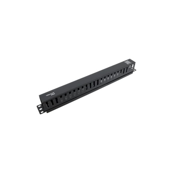 Кабельный органайзер EKF TERACOM PRO с крышкой 19" 1U пластиковый черный TRP-1CORF-PL-BK