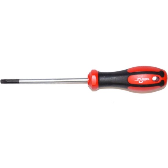 Отвёртка DUEL серии DuoTech torx с отверстием TR30 6x115мм, длина 210мм, DL19-030-115