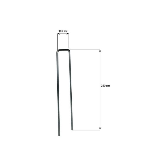 П-образная скоба Ks-store 250x150x250мм, Ø6мм А240. (Упаковка 50 штук) skoba25156mm