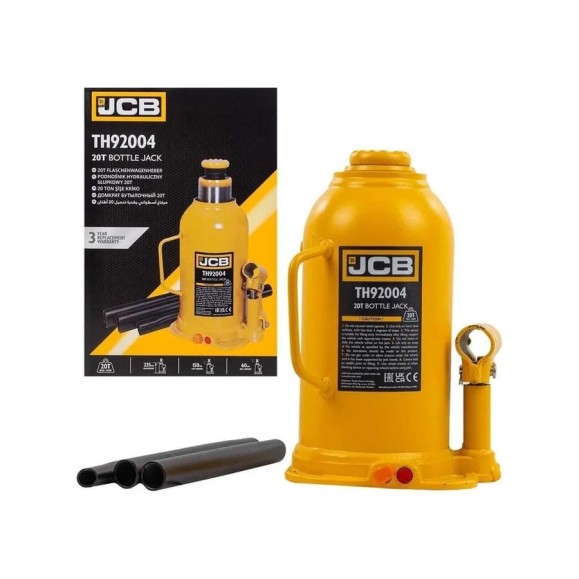 Домкрат бутылочный JCB 20 т с клапаном JCB-TH92004(58020)