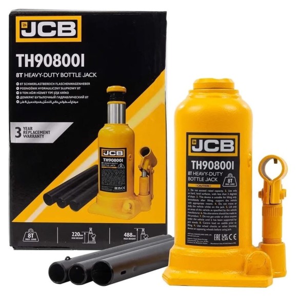 Домкрат бутылочный JCB 8 т JCB-TH908001(58024)