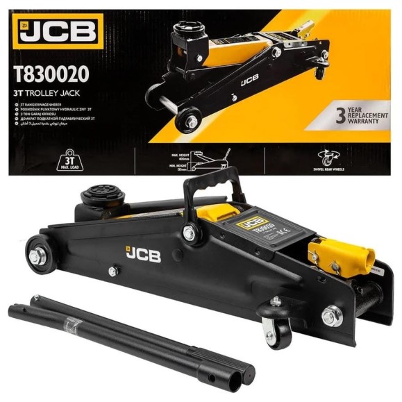 Домкрат подкатной JCB гидравлический 3 т JCB-T830020(58061) Домкрат подкатной JCB гидравлический 3 т JCB-T830020(58061)