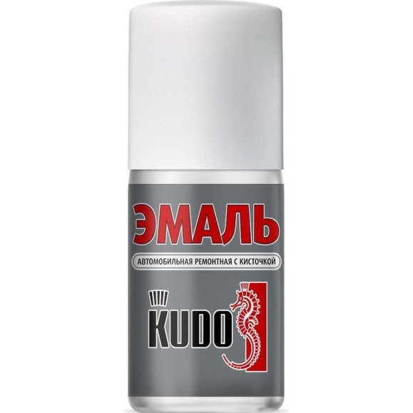 Автомобильная ремонтная эмаль с кисточкой KUDO Снежная королева 690 металлик KU-70690-BB