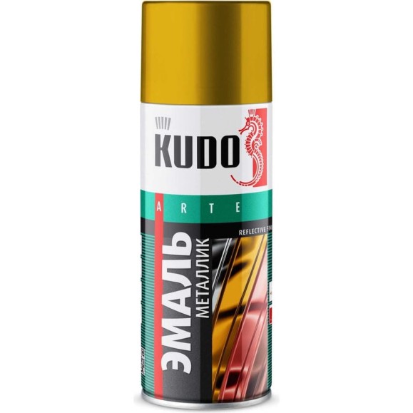 Эмаль яркий металлик универсальная быстросохнущая KUDO REFLECTIVE FINISH бронза KU-1029