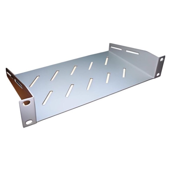 Полка фронтальная для шкафа 10" TWT 1U, глубиной 120 мм, серая TWT-CBW10-SF120-1U-GY