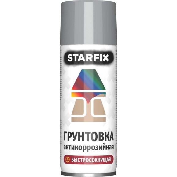 Грунтовка антикоррозийная STARFIX серый 520 мл 7040 SM-36670-1 Грунтовка антикоррозийная STARFIX серый 520 мл 7040 SM-36670-1