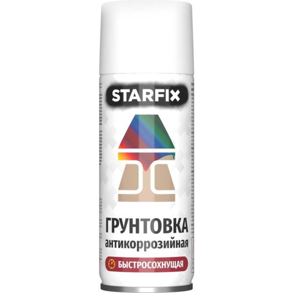 Грунтовка антикоррозийная STARFIX белый 520 мл 9003 SM-38633-1 Грунтовка антикоррозийная STARFIX белый 520 мл 9003 SM-38633-1