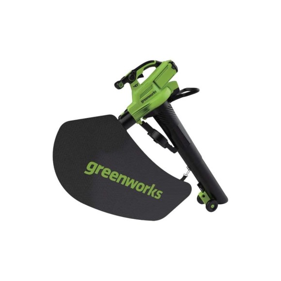 Воздуходув-пылесос садовый аккумуляторный GreenWorks 40V, бесщеточный, c 1хАКБ 4Ач и ЗУ 2406907UB