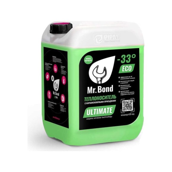 Теплоноситель Mr.Bond ULTIMATE 33 ECO -33C, на основе пропиленгликоля, 10 кг MB5052030010 Теплоноситель Mr.Bond ULTIMATE 33 ECO -33C, на основе пропиленгликоля, 10 кг MB5052030010