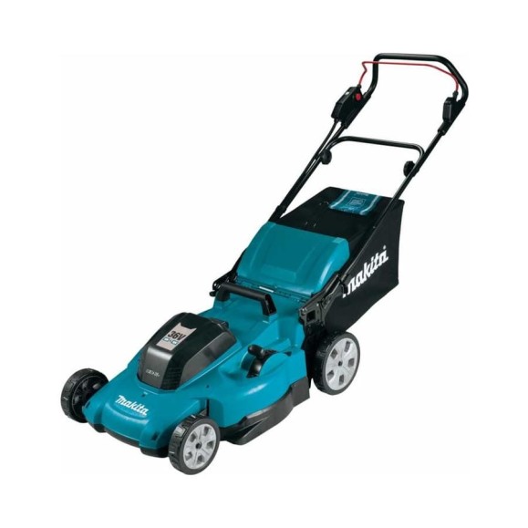 Газонокосилка аккумуляторная Makita LXT 2x18 В, 860 Вт, дека 53 см, 70 л, 4в1 XPT (2xBL1850B DC18SH) DLM538CT2
