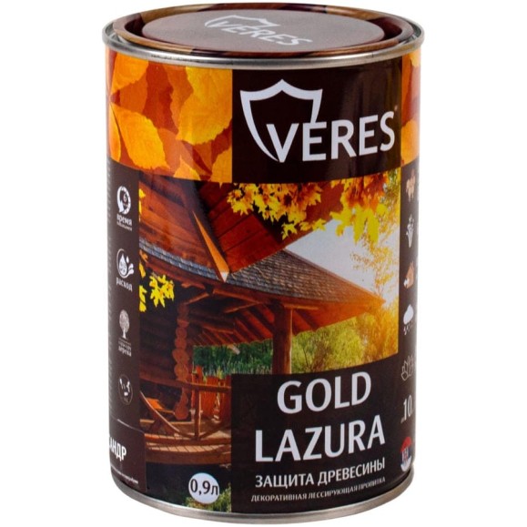 Пропитка Veres Gold Lazura №12 белый 0.9 л 1/6 42720