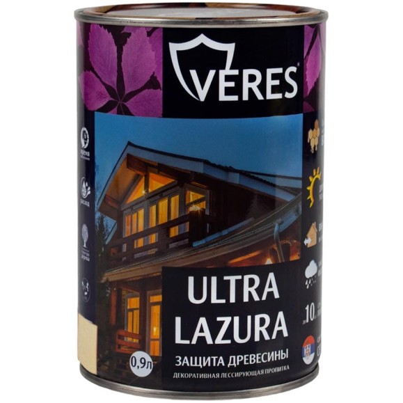 Пропитка Veres Ultra Lazura №29 калужница 0.9 л 1/6 205670 Пропитка Veres Ultra Lazura №29 калужница 0.9 л 1/6 205670
