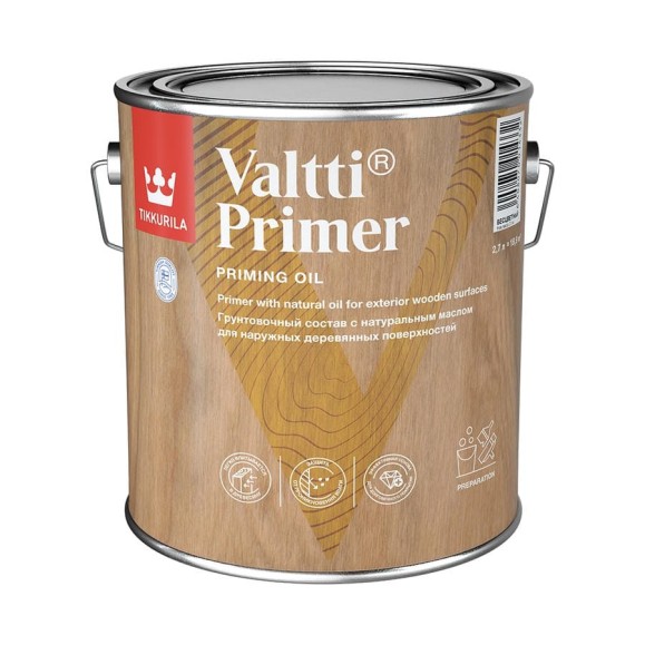 Грунтовочный антисептик Tikkurila VALTTI PRIMER бесцв 2,7л 00505000130 Грунтовочный антисептик Tikkurila VALTTI PRIMER бесцв 2,7л 00505000130