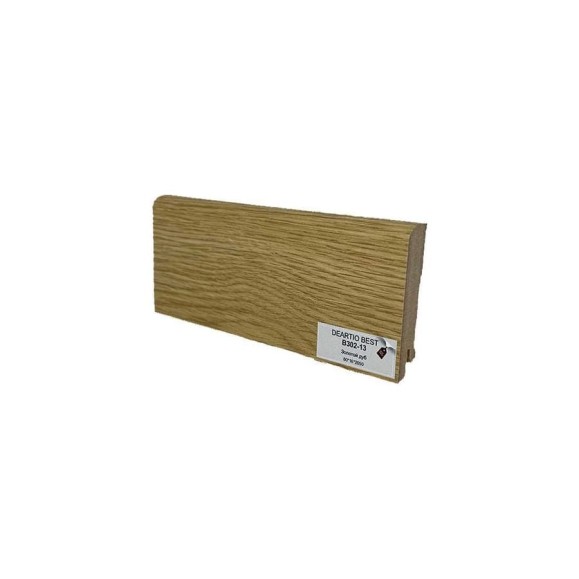 Плинтус напольный Deartio МДФ B302-13 Золотой дуб 80x16x2050 мм P.1.4.02.313.80.16.D