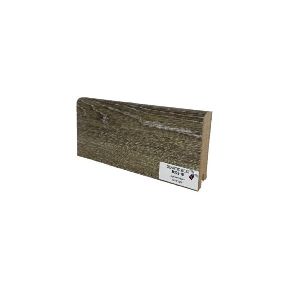Плинтус напольный Deartio МДФ B302-18 Дуб антрацит 80x16x2050 мм P.1.4.02.318.80.16.D