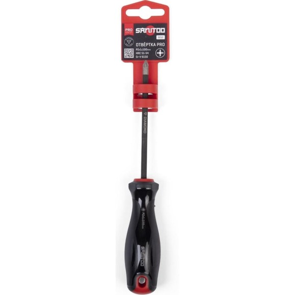 Отвертка Sanitoo PRO Diamond PZ1x100 мм, с алмазным покрытием 3212