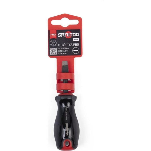 Отвертка Sanitoo PRO Diamond SL6.0x38 мм, с алмазным покрытием 3204 Отвертка Sanitoo PRO Diamond SL6.0x38 мм, с алмазным покрытием 3204