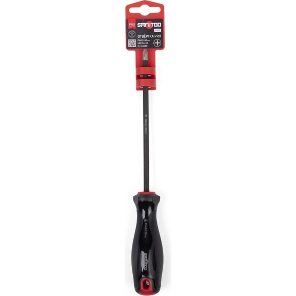 Отвертка Sanitoo PRO Diamond PH2x150 мм, с алмазным покрытием 3209