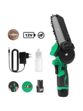 Пила цепная аккумуляторная Zitrek GreenSaw 12 (12 В, 1.5 Ач Li-ion аккумулятор 2 шт, ЗУ) 082-1859