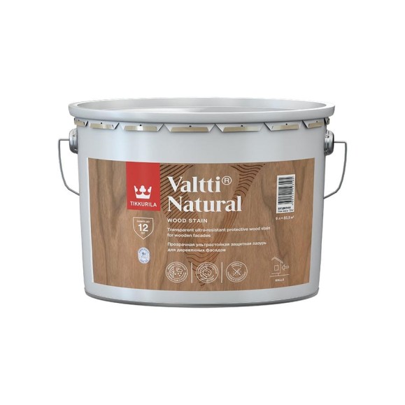 Антисептик Tikkurila VALTTI NATURAL полуглянцевая 9л 700011549 Антисептик Tikkurila VALTTI NATURAL полуглянцевая 9л 700011549
