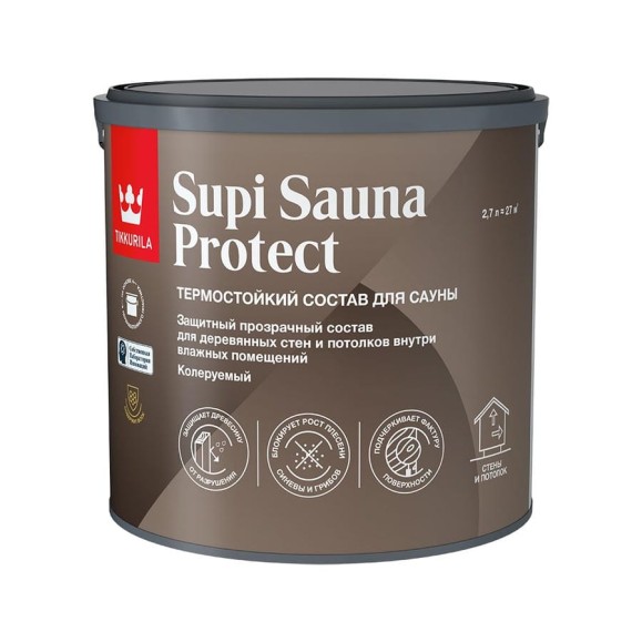Состав для сауны Tikkurila SUPI SAUNA PROTECT EP п/мат 2,7л 700014051