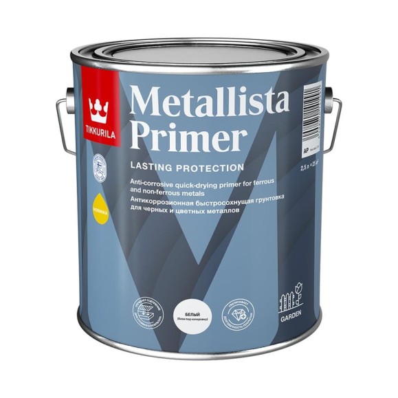 Антикоррозионная грунтовка Tikkurila METALLISTA PRIMER AP матовый, 2.5л 710015003 Антикоррозионная грунтовка Tikkurila METALLISTA PRIMER AP матовый, 2.5л 710015003