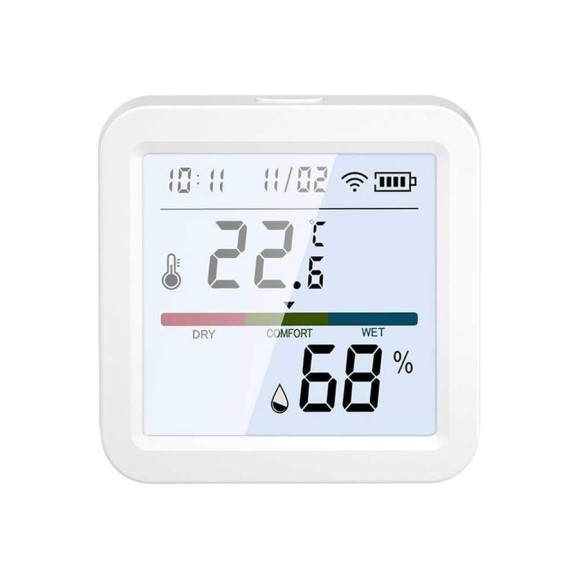 Автономный WiFi-датчик температуры и влажности с дисплеем FOX FX-WS1Monitor Автономный WiFi-датчик температуры и влажности с дисплеем FOX FX-WS1Monitor