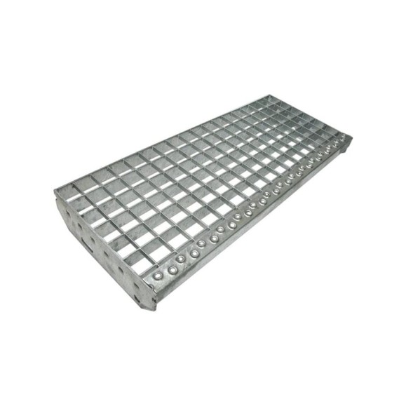 Ступень стальная оцинкованная Gidrolica Pressnastil 800x240 мм, ячейка 33x33 2339