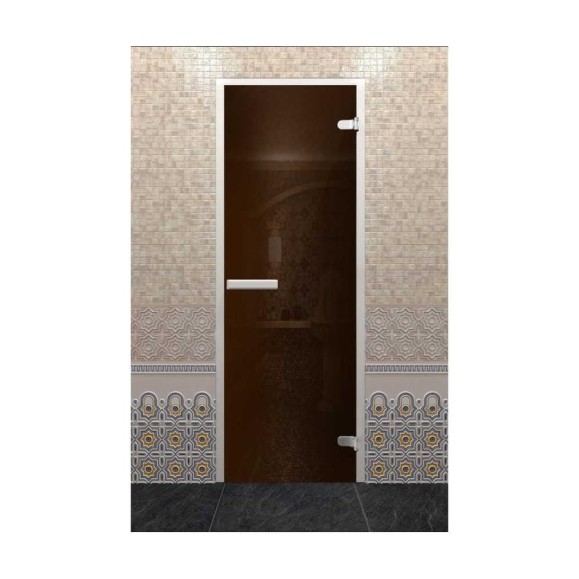 Дверь DoorWood Хамам ЛАЙТ "Бронза" 200x80 (Z-образный профиль) DW02379