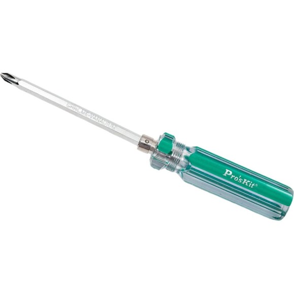 Ручная отвертка с двухсторонней насадкой ProsKit #2/-6,0х100мм SD-5107D С00036694