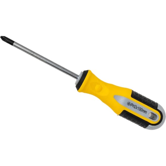 Отвертка FIT Старт, CrV сталь, 6х100 мм РН2 55177 Отвертка FIT Старт, CrV сталь, 6х100 мм РН2 55177