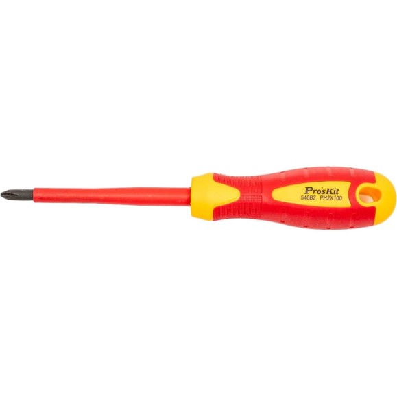 Диэлектрическая отвертка ProsKit SD-810-P2 1000В (+ #2x100) 00469024
